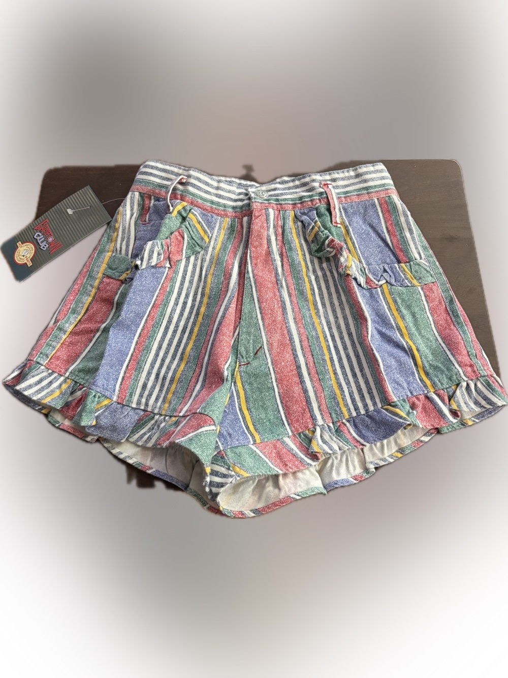 Vintage Kid’s Camptown Club Multicolor Striped Summer Shorts
